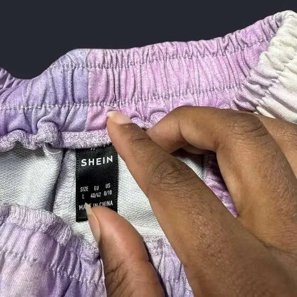 Purple and pink tie dye shein shorts - Picture 4 of 4